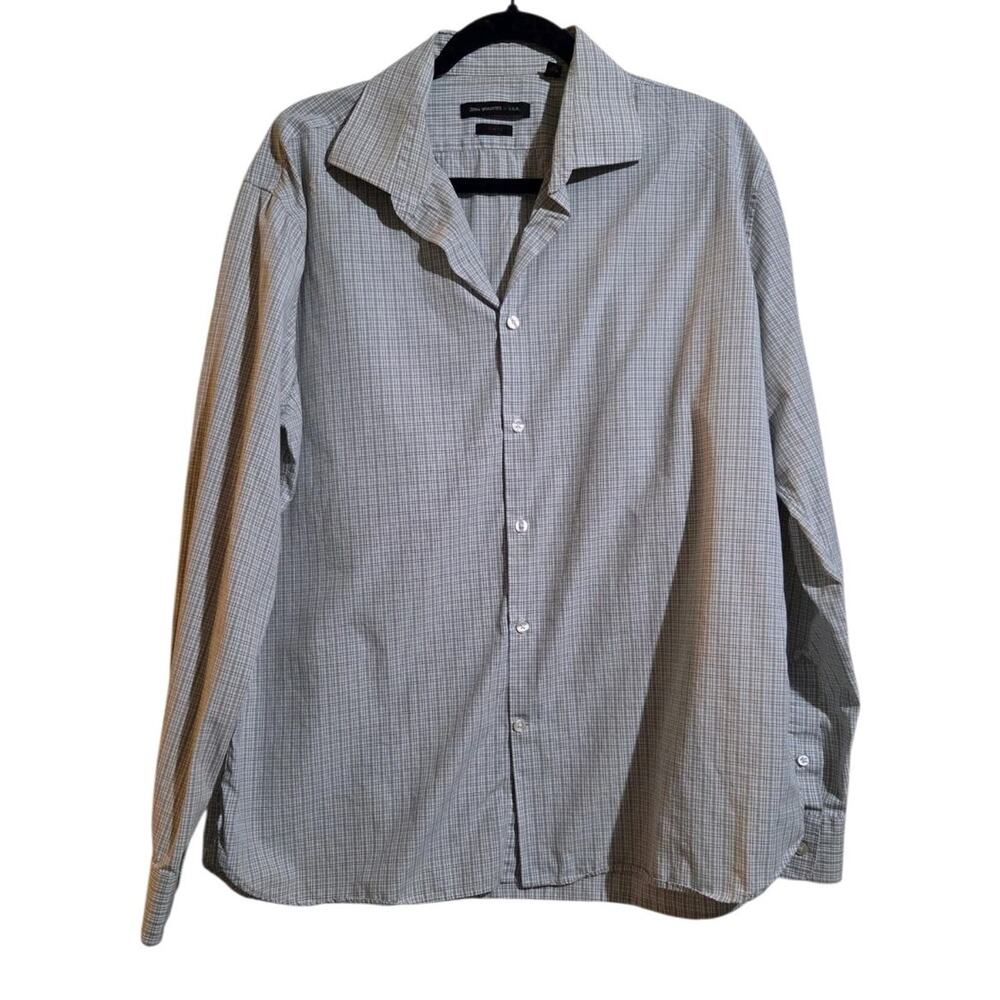 John Varvatos USA Slim Fit Shirt Mens Sz 17 34/35 Button Up Collared Long Sleeve